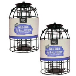 STAR SUPPLIES Weather Resistant Fat Ball Metal Bird Hanging Feeder Cage - thumbnail 3