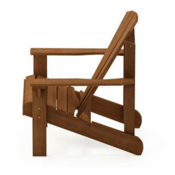 Walplus Furinno Tioman Small Hardwood Adirondack Patio Chair In Teak Oil, Natural - thumbnail 3