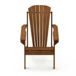 Walplus Furinno Tioman Small Hardwood Adirondack Patio Chair In Teak Oil, Natural - thumbnail 2