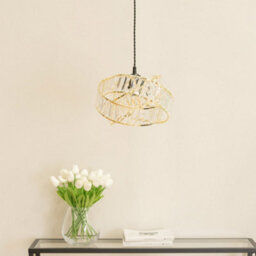 Valuelights Hudson Acrylic Jewel Gold Intertwined Twisted Easy Fit Lamp Shade (D)30Cm - thumbnail 4