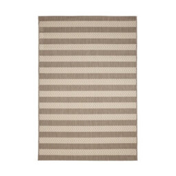 Melrose Eden Natural Stripe Design Pile Height 3mm Indoor Outdoor Medium Area Rug - 120/170Cm - thumbnail 4