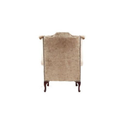 Chesterfield High Back Wing Chair Boutique Silver Real Velvet Bespoke In Queen Anne Style - thumbnail 8
