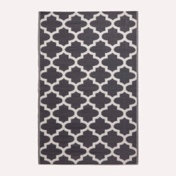 Homescapes Nola Geometric Black & White Outdoor Rug, 240 X 300 Cm