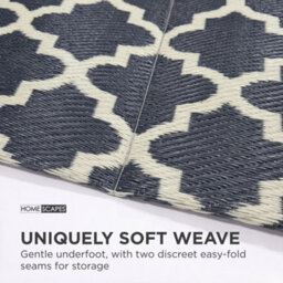 Homescapes Nola Geometric Black & White Outdoor Rug, 240 X 300 Cm - thumbnail 4