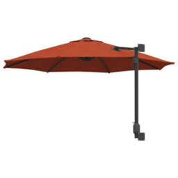 Berkfield Modern Garden Parasol Red, Black 248 X 248 X 148 Cm Polyester, Steel - thumbnail 6