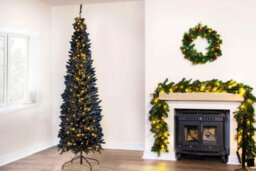 Christmas Tree World The Pre-Lit 8Ft/240Cm Black Italian Pencilimo Christmas Tree - thumbnail 8