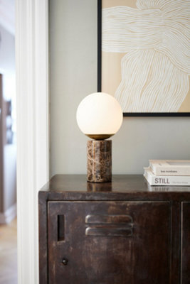 Nordlux Lilly Glass Table Lamp Hand Blown Glass Brown,mains - image 1