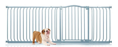 Bettacare Curved Top Dog Gate, 207Cm - 216Cm, Matt Grey, Pressure Fit Pet Gate For Dog And Puppy, Pet And Dog Barrier - image 1