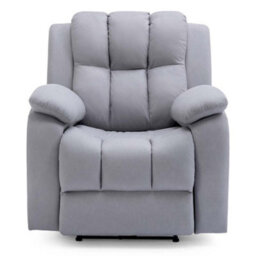 More4Homes Electric Powered Recliner Chair With Usb Charger And Pocket Storage In Leather-Look Grey Technology Fabric - thumbnail 4