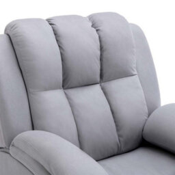 More4Homes Electric Powered Recliner Chair With Usb Charger And Pocket Storage In Leather-Look Grey Technology Fabric - thumbnail 5