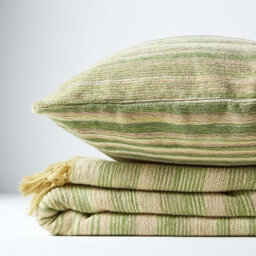 Homescapes Cotton Chenille Tie Dye Green Cushion Cover, 45 X 45 Cm - thumbnail 5
