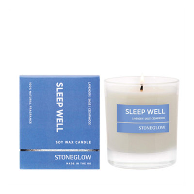 Stoneglow Candles Wellbeing Sleep Well Tumbler Candle - Lavender Sage Cedarwood - image 1