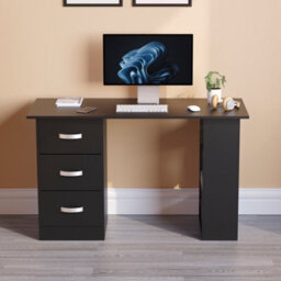 Lassic Vida Designs Mason Black Computer Desk With Shelves And 3 Drawers - thumbnail 4