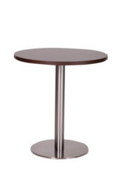 Daniella Round Brushed Table Base Round Laminate Top Large Dining Wenge 900mm Diameter Round