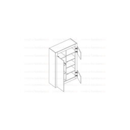 Arcadia Display Cabinet 140Cm Dark Grey With High Gloss Doors And Led Lighting - Creative Furniture - thumbnail 6