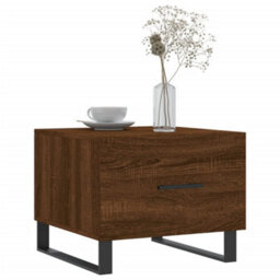Berkfield Durable Coffee Table Brown Oak 50X50X40 Cm Engineered Wood - thumbnail 3
