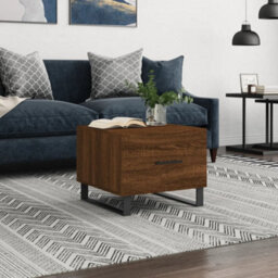 Berkfield Durable Coffee Table Brown Oak 50X50X40 Cm Engineered Wood - thumbnail 2