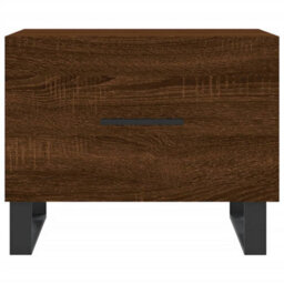 Berkfield Durable Coffee Table Brown Oak 50X50X40 Cm Engineered Wood - thumbnail 5