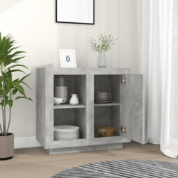 Berkfield Sideboard Concrete Grey - thumbnail 3