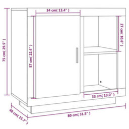 Berkfield Sideboard Concrete Grey - thumbnail 9