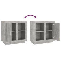 Berkfield Sideboard Concrete Grey - thumbnail 8
