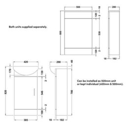 Bubly Bathrooms™ Sienna Gloss White Bathroom Furniture Set, 903mm Vanity Unit, Wc & Rimless Toilet With Tap - thumbnail 5