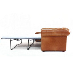 Chesterfield 3 Seater Sofabed Old English Tan Real Leather In Classic Style - thumbnail 5