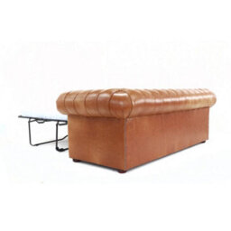 Chesterfield 3 Seater Sofabed Old English Tan Real Leather In Classic Style - thumbnail 6