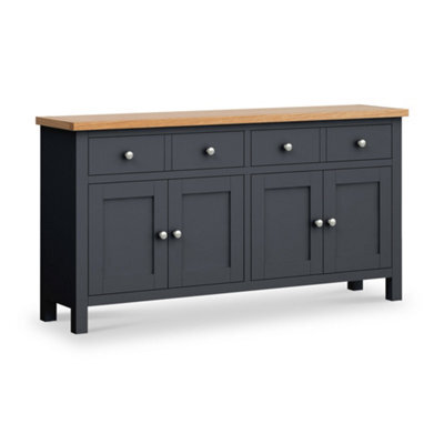 Farro Charcoal Extra Large Sideboard Cabinet Fully Assembled - By Roseland Furniture - image 1