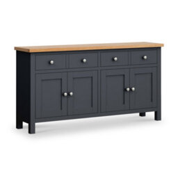 Farro Charcoal Extra Large Sideboard Cabinet Fully Assembled - By Roseland Furniture