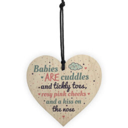 Red Ocean Mum Dad To Be Present Wood Heart Baby Shower Gift Decoration Mummy Daddy Keepsake Baby Unisex - thumbnail 5