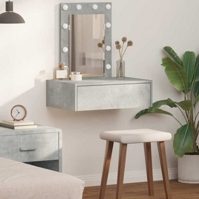 Walplus Dressing Table With Drawer Grey 60 X 40 X 70 Cm Engineered Wood - image 1