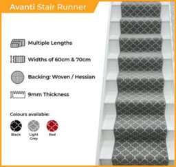 Avanti Stair Runner - Soft & Durable Carpet Runner For Stairs & Staircases, Multiple Lengths - thumbnail 2