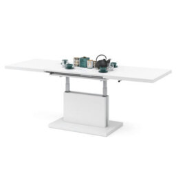 Heze Furniture Astrid 80 - 2 In 1 Extending Coffee / Dining Table - White Matt - thumbnail 7