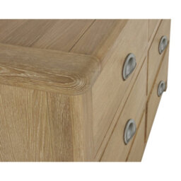 Oakham Premium Hudson Limed Oak 6 Drawer Wide Chest - Limed Oak - thumbnail 9