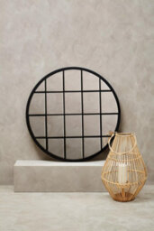 Orsina Descartes Round Metal Wall Mirror - thumbnail 3