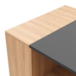Wooden Breakfast Bar Table Kitchen Island W/ Storage Shelves Countertop 140X55Cm - thumbnail 4