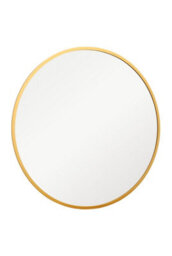 Mirroroutlet The Fenestra Gold Edged Circular Modern Wall Mirror 80Cm Diameter - thumbnail 3