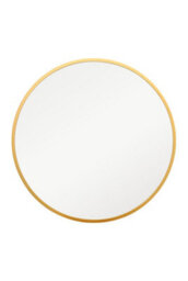 Mirroroutlet The Fenestra Gold Edged Circular Modern Wall Mirror 80Cm Diameter - thumbnail 2