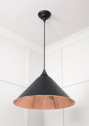 From the Anvil Smooth Copper Hockley Pendant In Elan Black - thumbnail 5