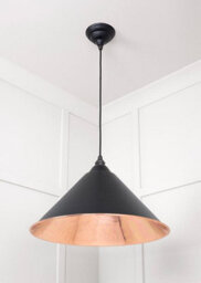 From the Anvil Smooth Copper Hockley Pendant In Elan Black - thumbnail 4