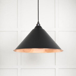 From the Anvil Smooth Copper Hockley Pendant In Elan Black - thumbnail 1