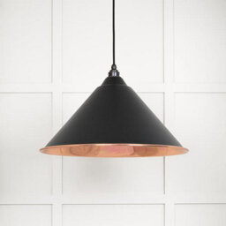 From the Anvil Smooth Copper Hockley Pendant In Elan Black - thumbnail 3