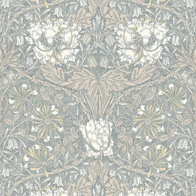 Galerie Arts And Crafts Beige Patterned Wallpaper - image 1