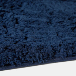 Ohs Fluffy Teddy Rug Soft Floor Carpet Non Slip Area Mat, Navy - 120 X 170Cm - thumbnail 3