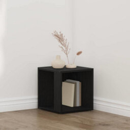 Walplus Corner Shelves Black Oak 33 X 33 X 34.5 Cm Engineered Wood