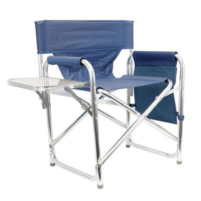 Leisurewize Outdoor Camping Picnic Travel Directors Chair With Side Table - Blue - image 1