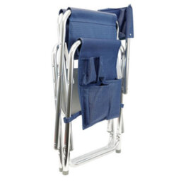 Leisurewize Outdoor Camping Picnic Travel Directors Chair With Side Table - Blue - thumbnail 2