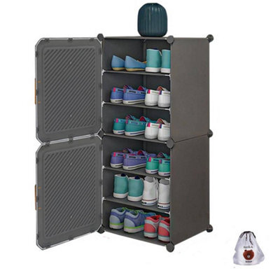 Large Shoe Rack Shoe Storage Cabinet Shelf Unit Door Hallway Diy Cube Cabinet - image 1