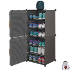 Large Shoe Rack Shoe Storage Cabinet Shelf Unit Door Hallway Diy Cube Cabinet - thumbnail 1